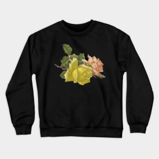 Yellow and Pink Roses Crewneck Sweatshirt